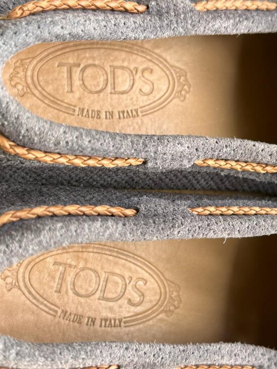 Tod’s Men\'s Suede Loafers Gray Men’s Size 10 US Made in Italy